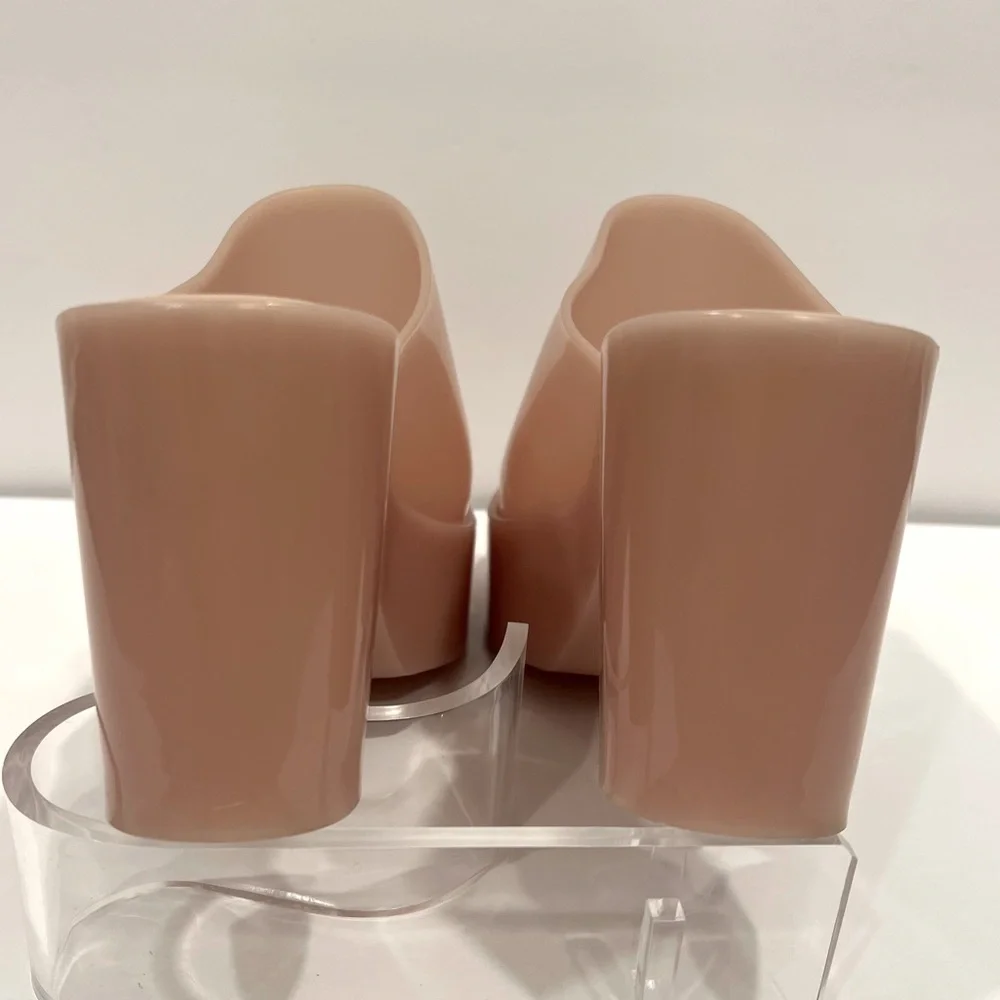 LIKE NEW‼️Melissa Jelly Platform Mule Beige/Nude -Size 8 - Picture 6 of 12